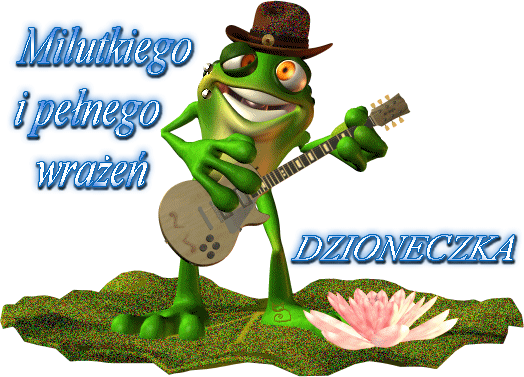 Miłego Dnia - żaba z gitarą.gif