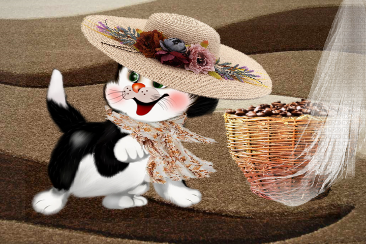Tapety - Kot w kapeluszu  - seria - Tapeta  - 6.png